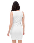 Peyi Kilti _White - Orange accent Sexy Dress