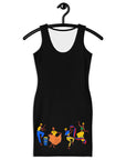Peyi Kilti _ Yellow accent Black Sexy Dress