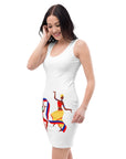 Peyi Kilti #2_ Orange accent White Sexy Dress
