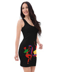 Peyi Kilti #2_ Orange accent Black Sexy Dress