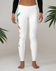 White: " Wololoy! " leggings