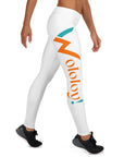 White: " Wololoy! " leggings