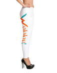 White: " Wololoy! " leggings
