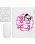 White: " Boss Lady " mouse pad