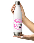 White: " Boss Lady " Wololoy! Stainless Steel Water Bottle