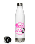 White: " Boss Lady " Wololoy! Stainless Steel Water Bottle