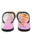 Pink-Yellow 2: " Wololoy! ' Flip-Flops / sandals