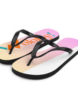 Pink-Yellow 2: " Wololoy! ' Flip-Flops / sandals
