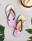 Pink-Yellow 2: " Wololoy! ' Flip-Flops / sandals