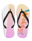 Pink-Yellow 2: " Wololoy! ' Flip-Flops / sandals
