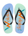 Blue-Green: " Wololoy! ' Flip-Flops / sandals