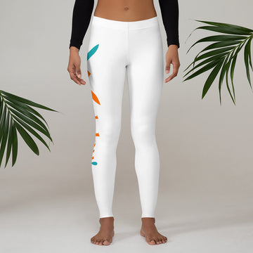 White: " Wololoy! " leggings