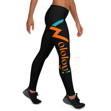 Black: " Wololoy! " leggings