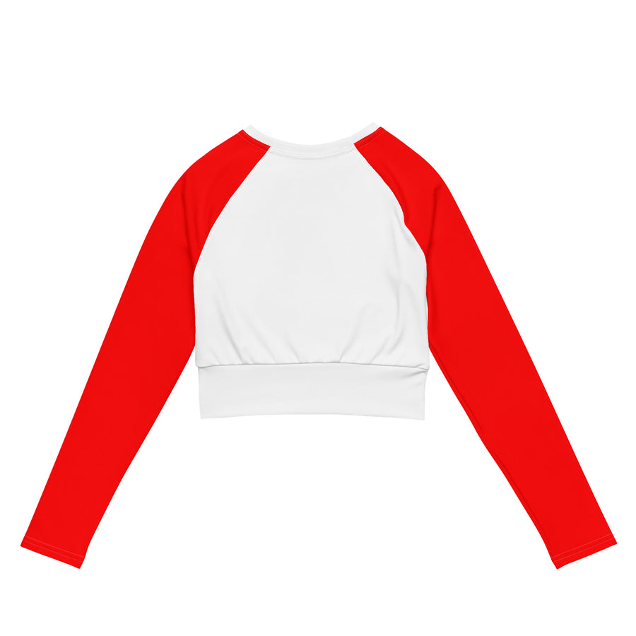 Long-(Red) sleeves crop top/ shirt - "Kote Lanbi An?"