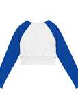 Long-(Blue) sleeves crop top/ shirt - "Ayiti, Peyi Kilti"