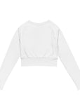Long-(White) sleeves crop top/ shirt - "Ayiti, Peyi Kilti"