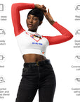 Long (Peach) sleeves crop top/ shirt - Ayiti, Peyi Bèl Moun