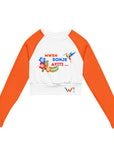 Long-(Orange) sleeves crop top/ shirt - "Mwen Sonje Ayiti"
