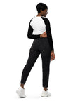 Long-(Black) sleeves crop top/ shirt - "Mwen Sonje Ayiti"