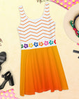 Choublak _ Orange Skater Dress