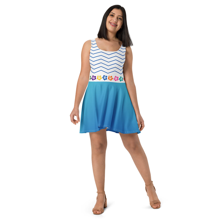 Choublak _ Blue Skater Dress