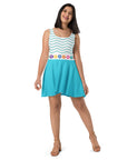 Choublak _ Teal Skater Dress