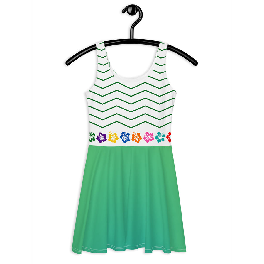 Choublak _ Green Skater Dress