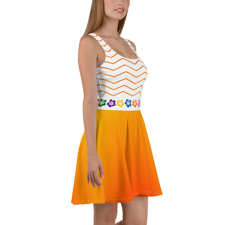 Choublak _ Orange Skater Dress