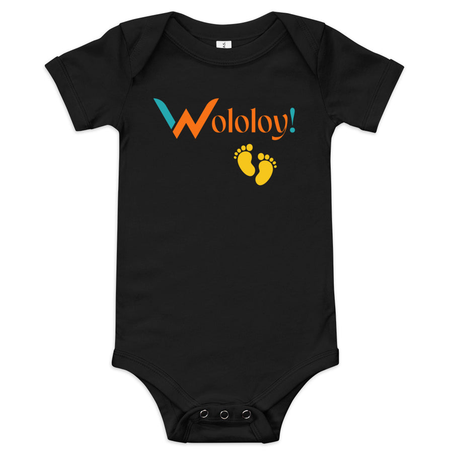 Yellow footprint: "Ti-Piti" Wololoy! babysuit