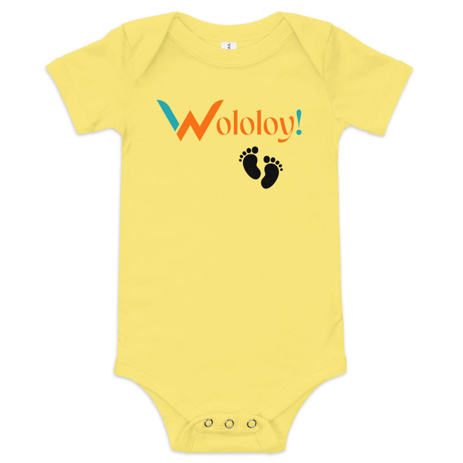 Black footprint: "Ti-Piti" Wololoy! babysuit