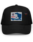 Haiti Blue Map foam hat