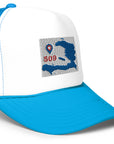 Haiti Blue Map foam hat
