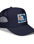 Haiti Blue Map foam hat