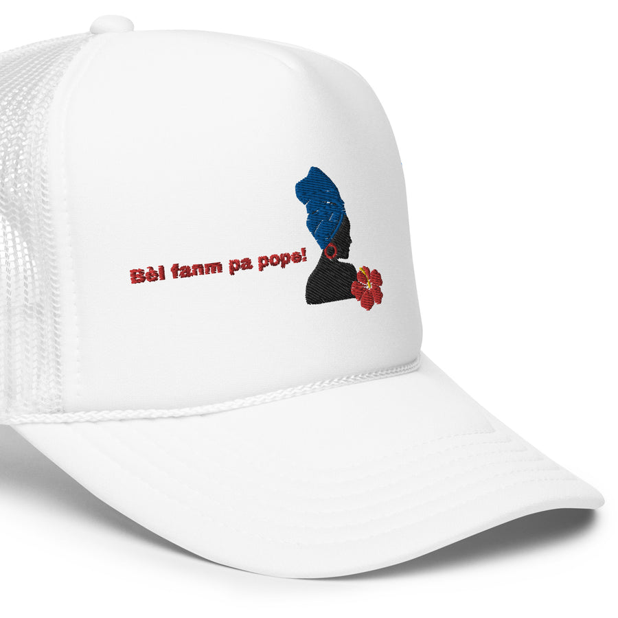 "Bèl Fanm Pa Pope!" foam hat