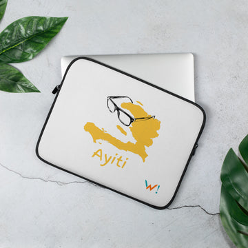 Yellow: " Fouyapòt " : 13" or 15" laptop sleeve