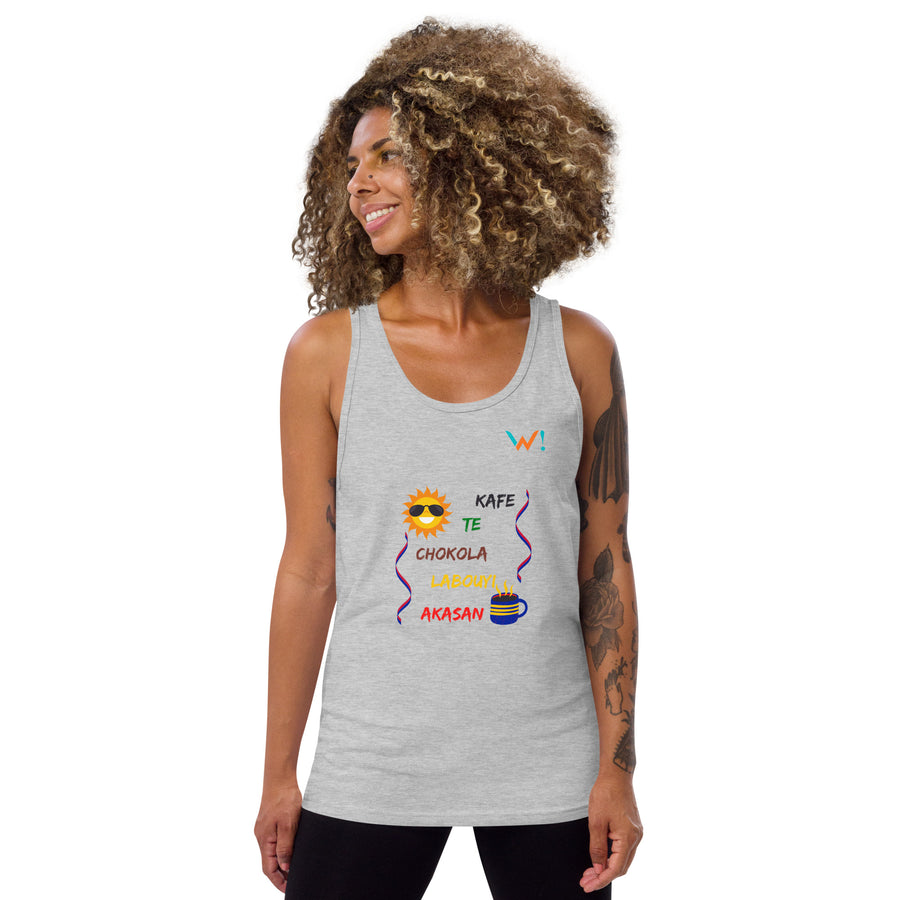 Kafe-Te-Chokola - Koleksyon Fridòdòy - Unisex Tank Top