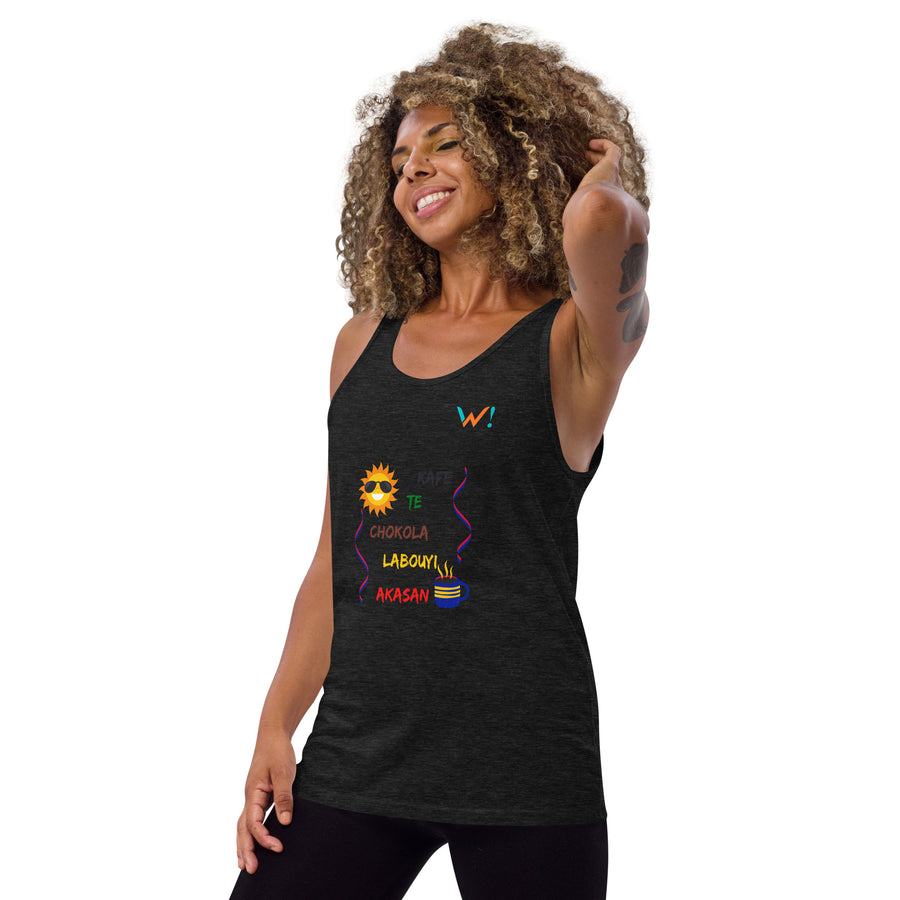 Kafe-Te-Chokola - Koleksyon Fridòdòy - Unisex Tank Top