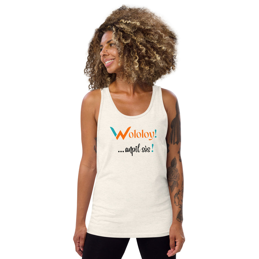 " Wololoy!...anpil sòs " - Unisex Tank Top