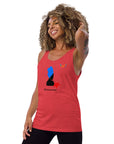 Blue and Red accent: " Bèl Fanm Pa Pope " - Unisex Tank Top