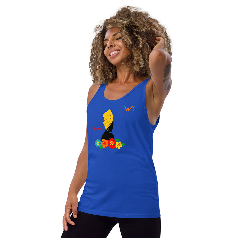 Yellow accent: " Wifout!" - Unisex Tank Top