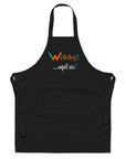 Black /Navy /Red: " Wololoy!...anpil sòs! " - organic cotton apron