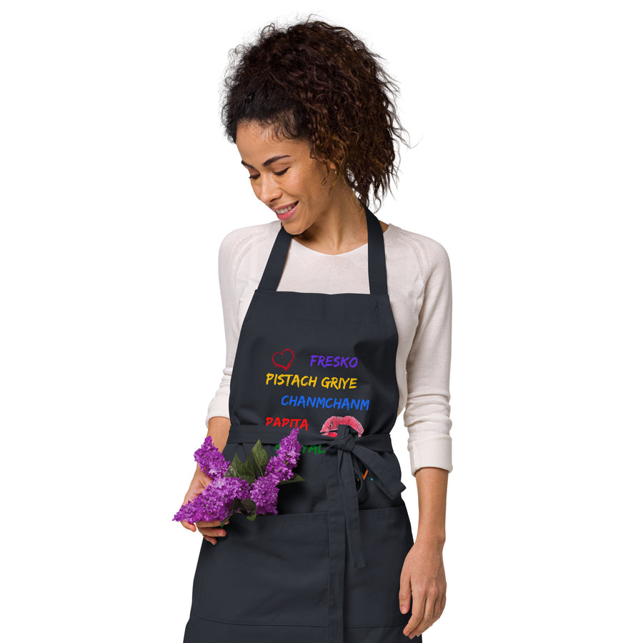 " Fresko-Pistach Griye... Fridòdòy collection - organic cotton apron