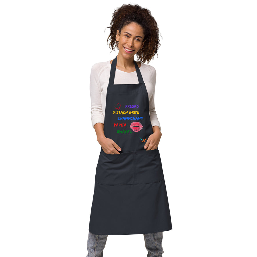 " Fresko-Pistach Griye... Fridòdòy collection - organic cotton apron