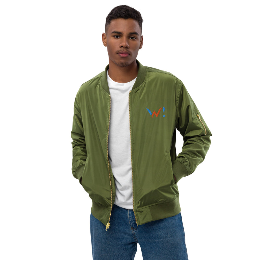 Olive - "Sa Linyon Ka Bay" Premium bomber jacket