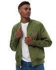 Olive - "Sa Linyon Ka Bay" Premium bomber jacket