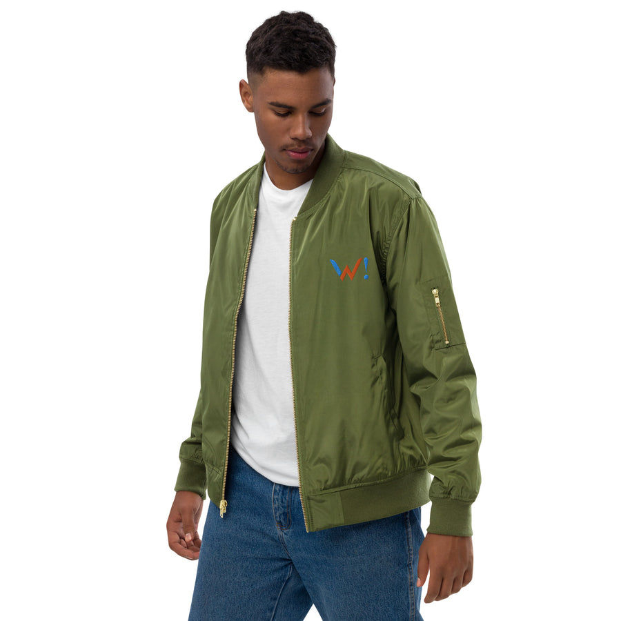 Olive - "Sa Linyon Ka Bay" Premium bomber jacket