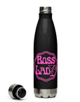 Black: " Boss Lady " Wololoy! Stainless Steel Water Bottle