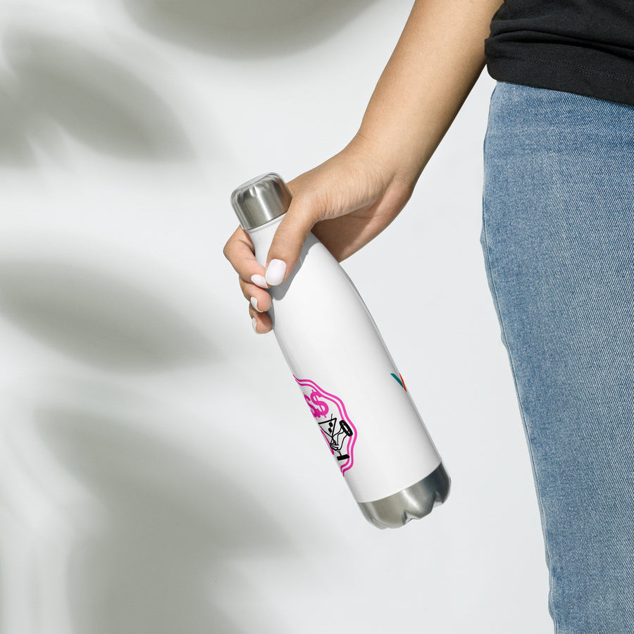 White: " Boss Lady " Wololoy! Stainless Steel Water Bottle