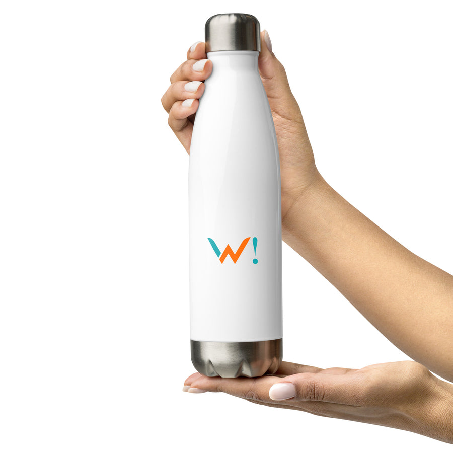 White: " Boss Lady " Wololoy! Stainless Steel Water Bottle