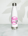 White: " Boss Lady " Wololoy! Stainless Steel Water Bottle